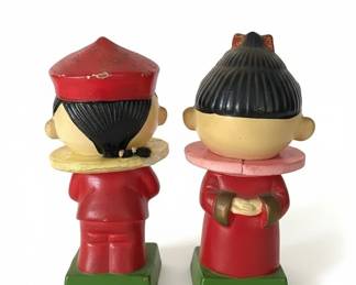 Vintage Lets Kiss Bobblehead Nodder Bank Figurines second image