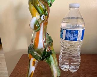 Hand Blown Glass Donkey Figurine Made in Mexico third image