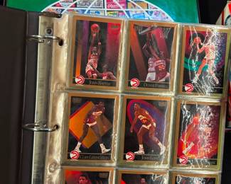 Basketball and Baeball card albums