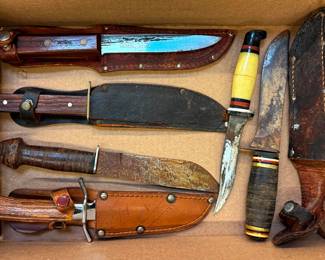 Fixed blade and huntung knives