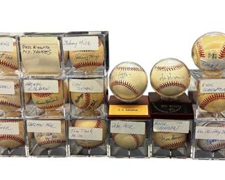 Autographed Baseballs, Pete Rose, Ken Griffey Jr. and more