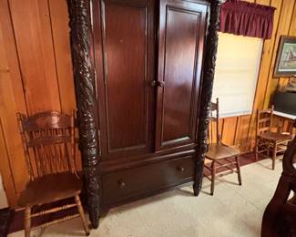 Huge Carved Armoire