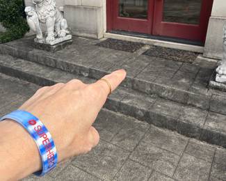 The line will start here to enter the house. One way in and one way out. Numbers will be given out at 6am on Wednesday morning! 