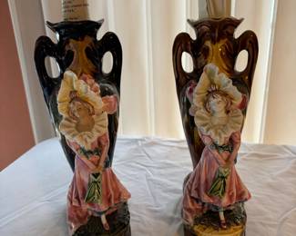 Vintage Majolica Vases (made in France)