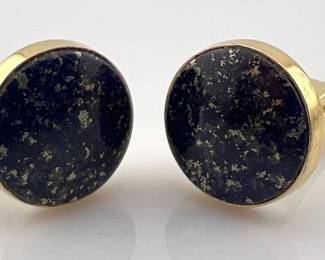 14kt and lapis cufflinks