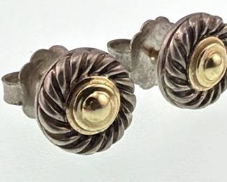 David Yurman sterling, 14kt studs