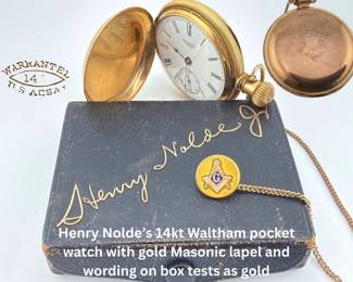 14kt Waltham pocket watch
