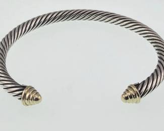 David Yurman sterling, 14kt bracelet