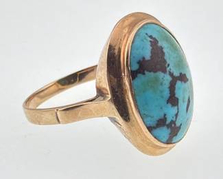 14kt turquoise dinner ring