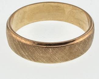 14kt men's brushed gold band
