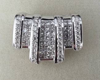 14kt white gold and diamond enhancer (approx. 1.25ctw)
