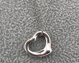 Elsa Peretti sterling Tiffany heart necklace