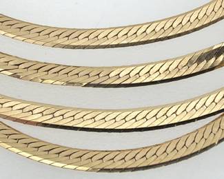 14kt 30”L snake necklace