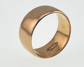 18kt yellow gold wide band