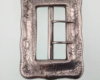 Tiffany and Co. sterling belt buckle; ca 1869-91