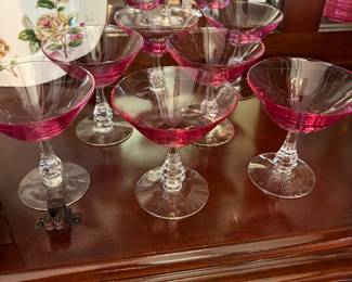 Tiffin-Franciscan Wisteria Champagne Glasses $15 Each
