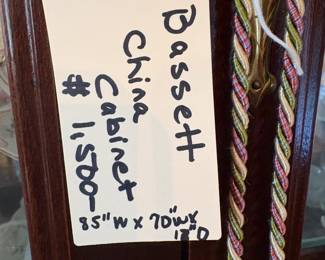 Bassett China Cabinet $1,500. 