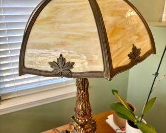 Antique Slag lamp with fabulous base $425