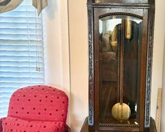 Antique German Oak Grandfather Clock that works $1,000. 