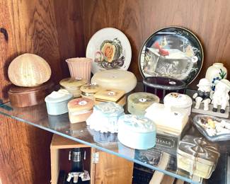 misc. small glass container, we have paper weights too