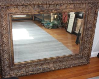 Large framed mirror