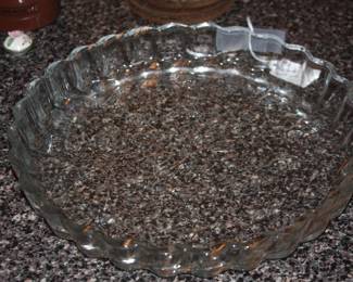 Vintage glass pie dish