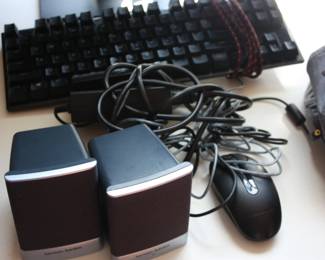 2 Dell computers / 2 Dell flat screens/both w/keyboards/mouse & speakers