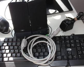 2 Dell computers / 2 Dell flat screens/both w/keyboards/mouse & speakers