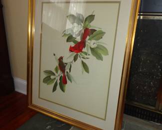 Red Bird Framed Art / Proudly displays N C State Bird