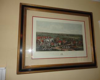 Large Hunt Scene Framed Art