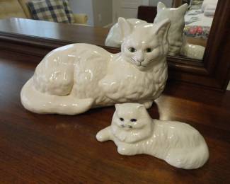 Vtg Ceramic Persian Cats