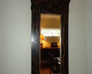 Ornate Mirror w/ Gold and Bird Accents