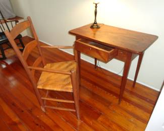 Shaker style rush seat farmhouse chair