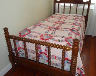 Jenny Lind beds were named after a Swedish Opera singer in the mid 1800's .  She requested this type bed when she traveled and toured.