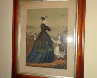 Antique Aquatint Victorian Print
