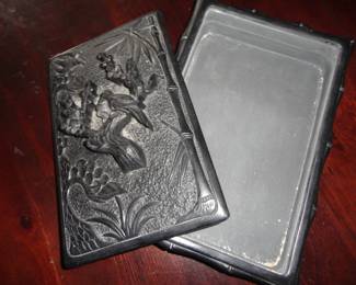 Features the style of a Japanese Ink Stone Suzuri Lidded Box