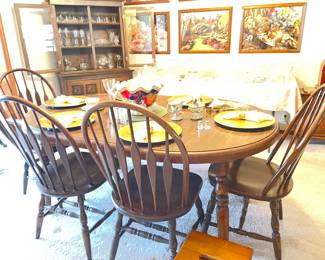 dining table w/4 chairs & bench