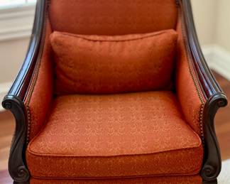 2 Upholstered Arm Chairs with pillow.  