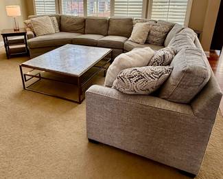 Walter E Smithe Camden 4 Pc Sectional Sofa  Retails now for $11,000 for only 3 Pc's 