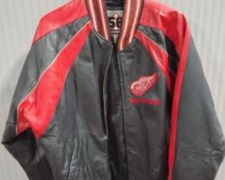 Leather Red Wings jacket, one of dozens of leather jackets in this estate
