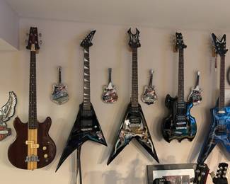 Collectible guitars, many signed