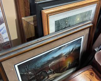 Lots of framed art, see auction listing