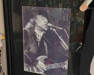 Framed Stevie Ray Vaughan photo