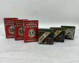 Vintage Union Leader & Half and Half Tobacco Tins
