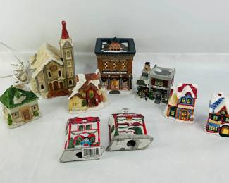 Christmas Village Ceramic Houses - Dept 56 & More