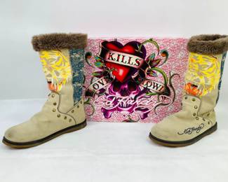 Ed Hardy "Love Kills Slowly" Ladies Boots