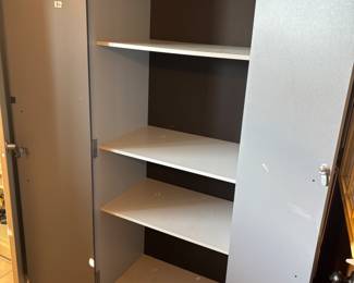 Coleman composite Storage Cabinet on wheels 31”w 21”d 75.5”t