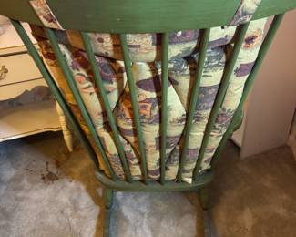 Green wood rocker $ 90.00
26”w 28”d 40”t