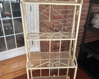 White Metal Bakers Rack $ 60.00
24.5”w 13”d 64”t