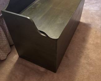 Black wood bench/ toy chest $60.00
35”w 16.5”d 17”-22.5”t